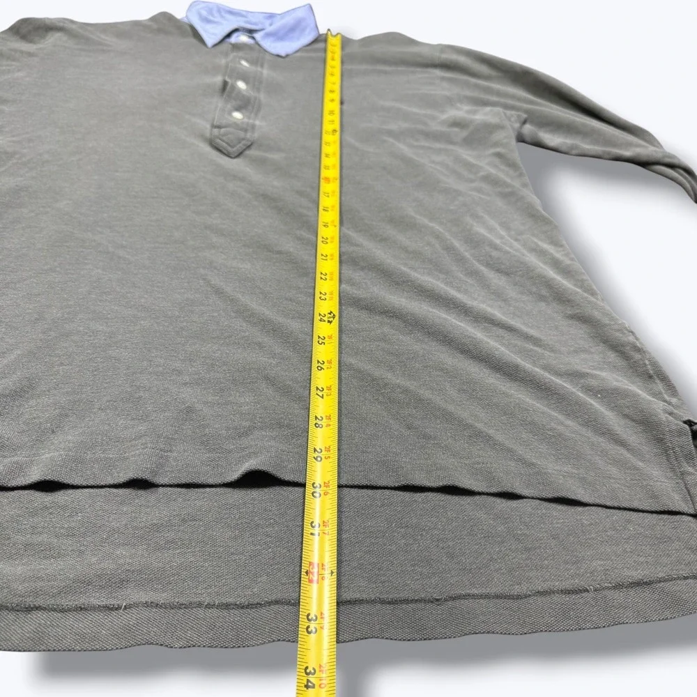 Vintage Polo Ralph Lauren Rugby Shirt pullover Mens XL Gray Embroidered Logo